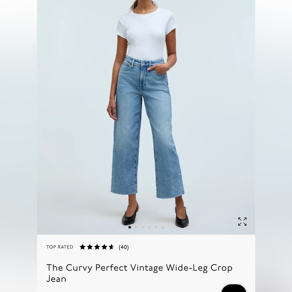 Madewell Curvy Perfect Vintage wide-leg crop Jean